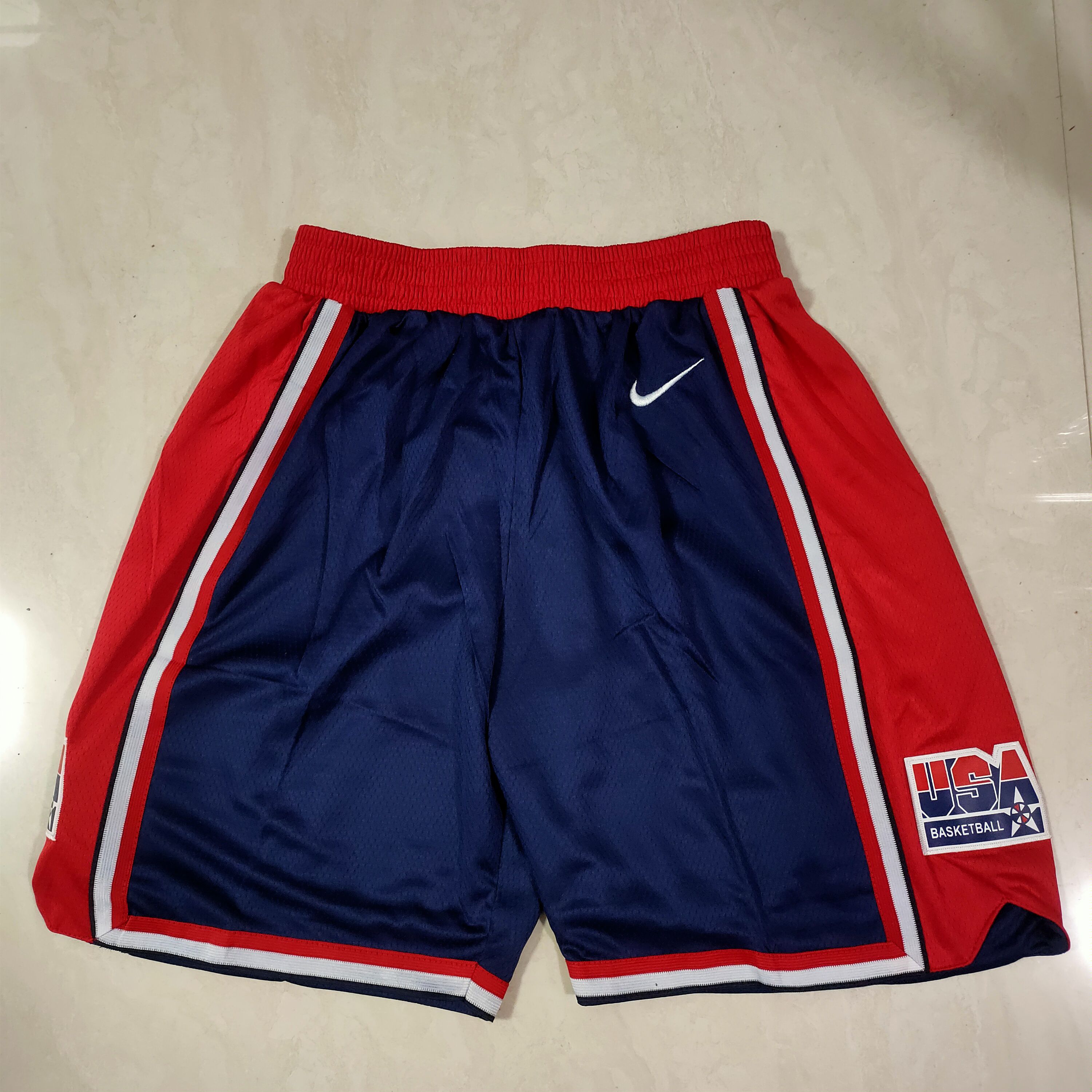 Cheap Men NBA USA Blue Shorts 0416